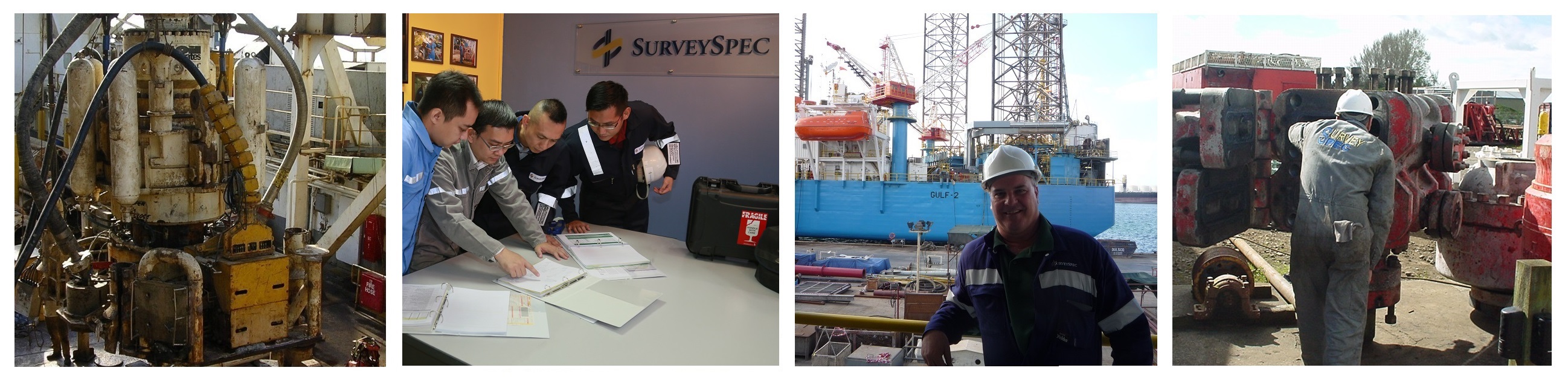 Two men working in separate industrial environments.